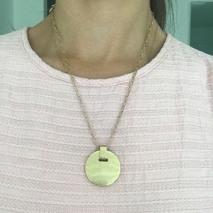 Gold disc Madewell necklace